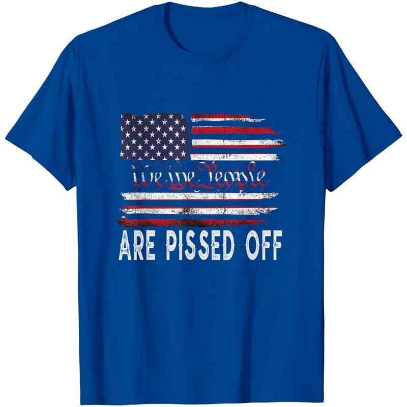 We The People Are Pissed Off Vintage US Flag T-Shirt for Men — Mens T Shirts