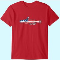 T-shirt de pêche au chat pour hommes avec design du drapeau américain — T-shirts pour hommes