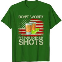 T-shirt Drapeau Américain Don't Worry I've Had Both My Shots pour Hommes — T-shirts pour hommes