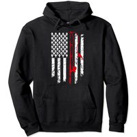 Hoodie de Pêche Vintage Drapeau Américain pour Hommes