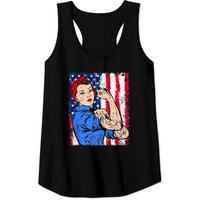 Débardeur Rosie The Riveter Drapeau Patriote des États-Unis pour Hommes
