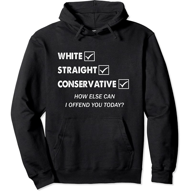 Cadeaux Républicains Unisexe Sweat à Capuche Blanc Conservateur — Sweats à capuche pour hommes
