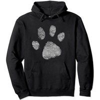 Hoodie pour Amoureux des Chiens avec Imprimé de Patte Éraflé