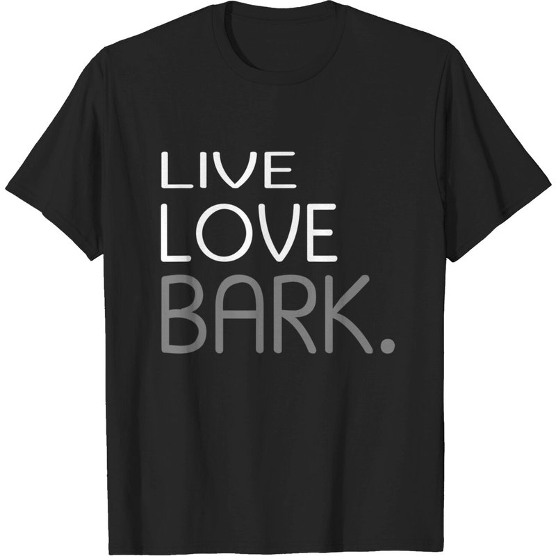 T-Shirt Pour Hommes Live Love Bark Chien Amusant — T-shirts pour hommes