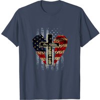 One Nation Under God Distressed Flag Men's T-Shirt