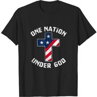 One Nation Under God Patriotic Christian T-Shirt for Men