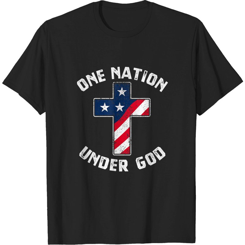 T-shirt chrétien patriote One Nation Under God pour hommes — T-shirts pour hommes