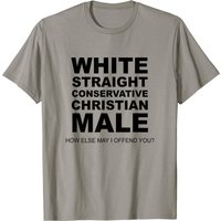 Mens White Straight Conservative Christian T-Shirt