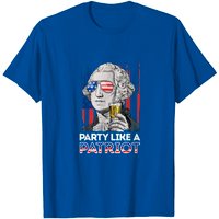 T-shirt George Washington Party Like A Patriot pour hommes — T-shirts pour hommes