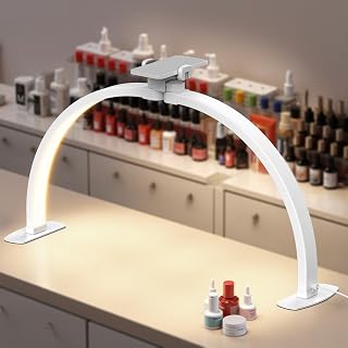 NEEWER 29" Lumière de Manucure en Demi-Lune pour Bureau, Lampe Arc Pliable de 36W — Lampe de bureau menée