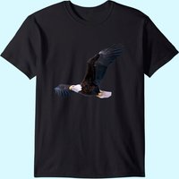 American Bald Eagle In Flight Photo Portrait T-Shirt for Men