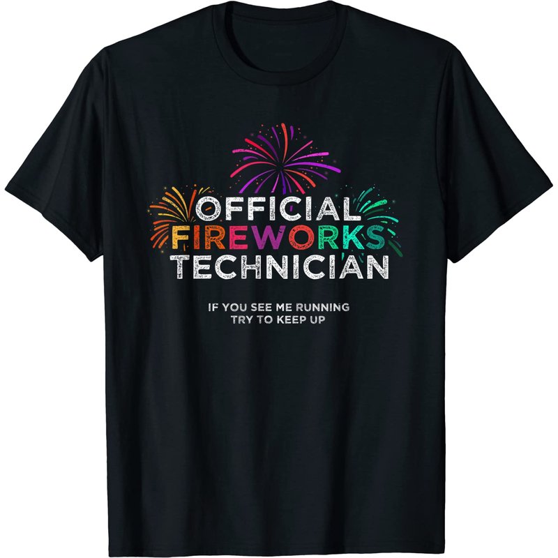Official Fireworks Technician T-Shirt for Men — Mens T Shirts