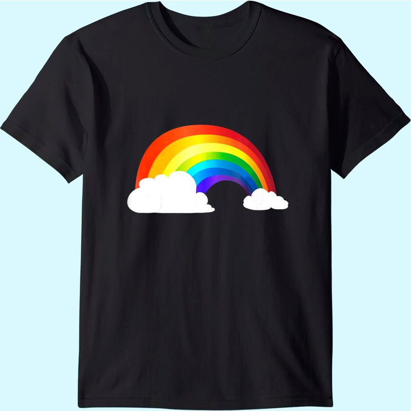 T-shirt Arc-en-ciel - Arc-en-ciel Brillant dans les Nuages pour Hommes