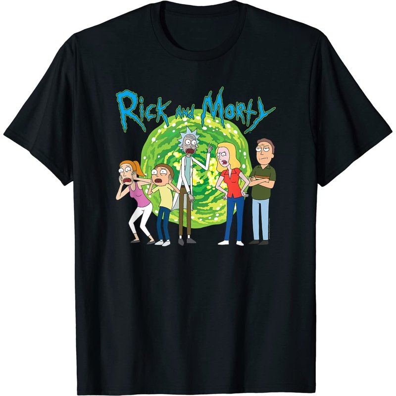 T-Shirt Groupe Familial Rick et Morty pour Hommes — T-shirts pour hommes