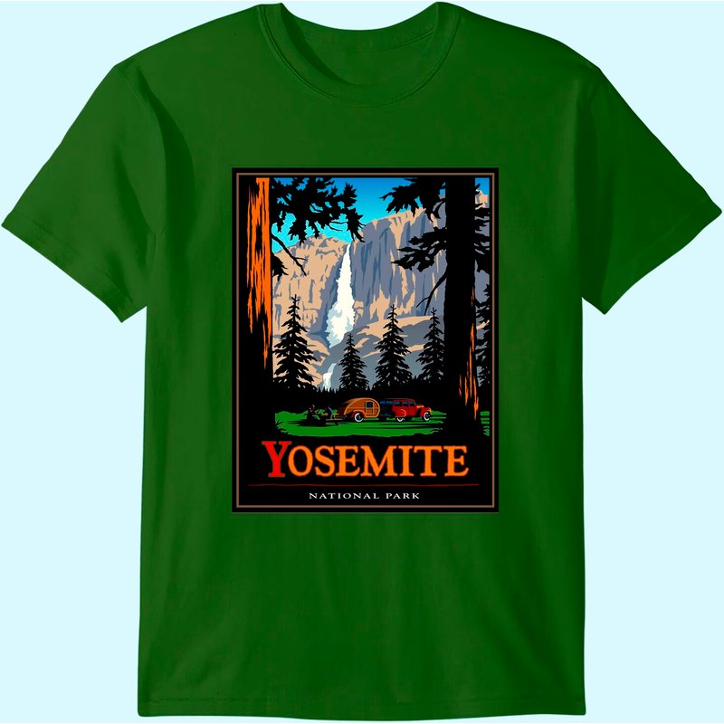 T-shirt Vintage Parc National Yosemite pour Hommes — T-shirts pour hommes