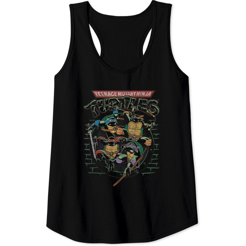 Débardeur Ninja Turtles Action Shot Tous les Personnages pour Hommes — T-shirts pour hommes