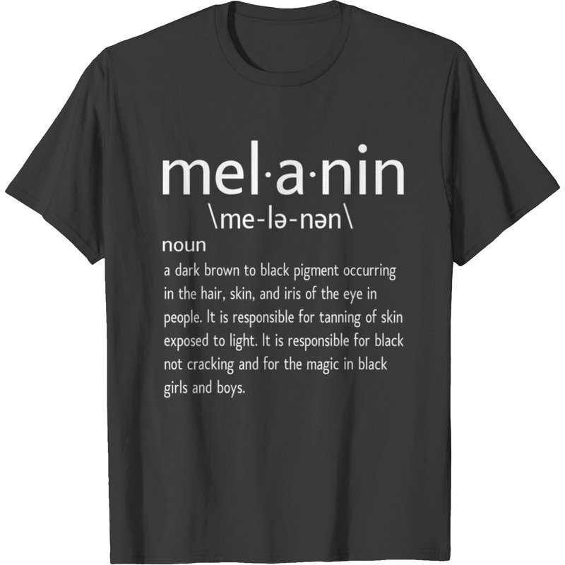T-shirt Melanin Defined pour hommes en noir