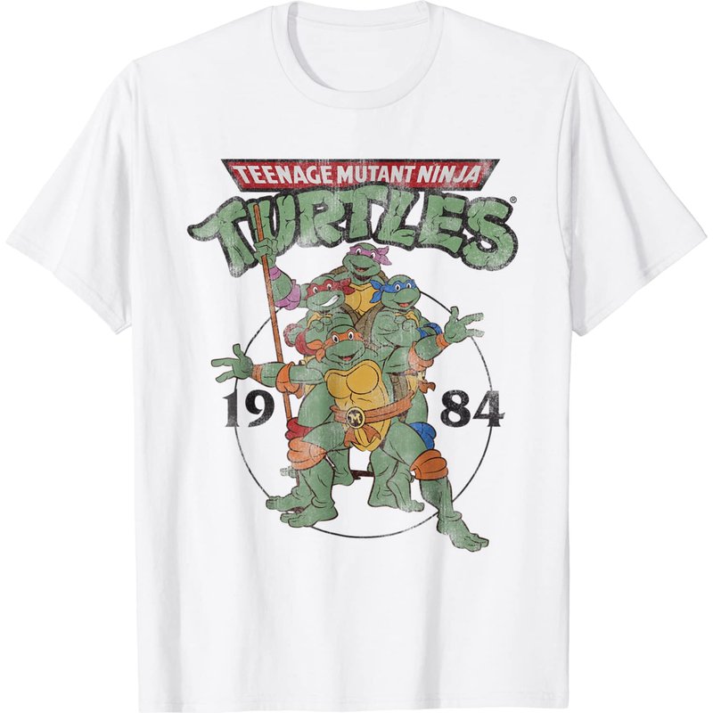 Tee-shirt classique Teenage Mutant Ninja Turtles Circle 1984 pour hommes