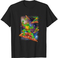 T-shirt Cosmic Pizza Surfing des Tortues Ninja pour hommes