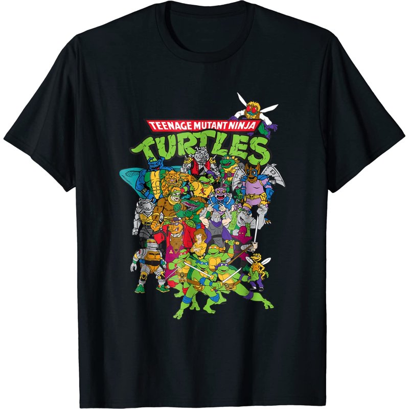 T-shirt Grand Groupe de Personnages des Tortues Ninja pour Hommes — T-shirts pour hommes