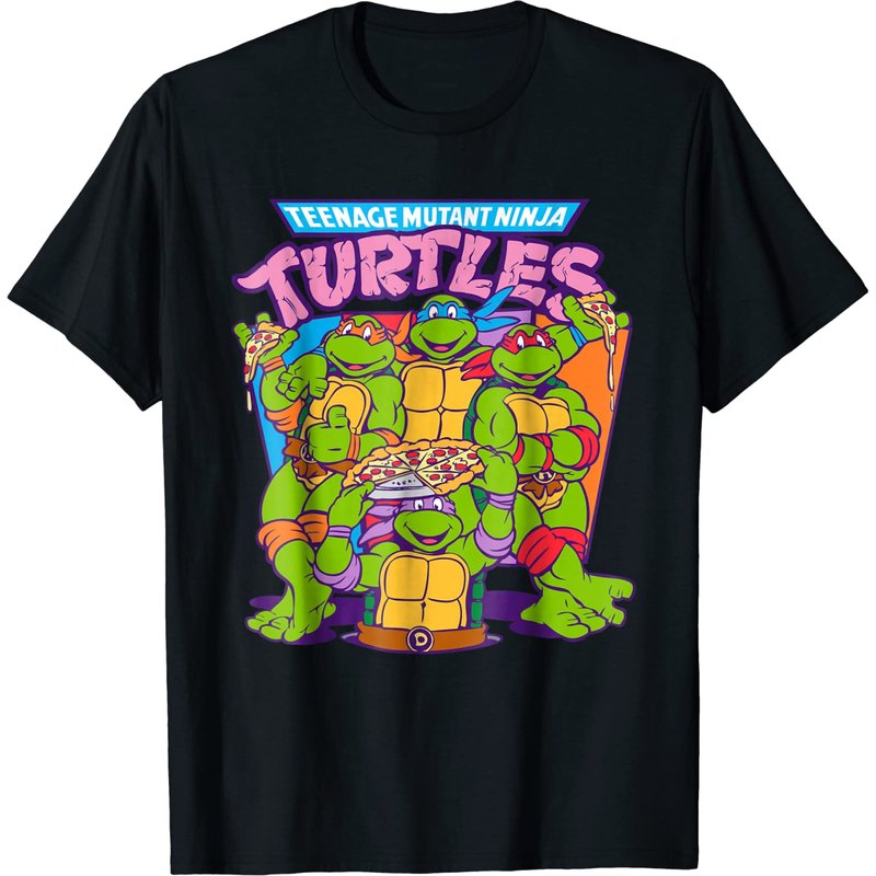 T-shirt Pizza & Sourires des Tortues Ninja pour Hommes — T-shirts pour hommes