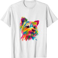 Funny Dog Yorkie Pop Art T-Shirt for Men