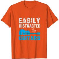 Easily Distracted By Guitars Men's T-Shirt — Mens T Shirts