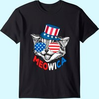 T-Shirt Meowica Drapeau Américain pour Hommes — T-shirts pour hommes