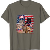 T-Shirt Meowica Cat Freedom Day pour hommes — T-shirts pour hommes