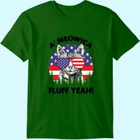 T-Shirt Patriote Américain Meowica Fluff Yeah pour Hommes — T-shirts pour hommes