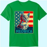T-Shirt Meowica Cat Drapeau Américain Patriote pour Hommes — T-shirts pour hommes