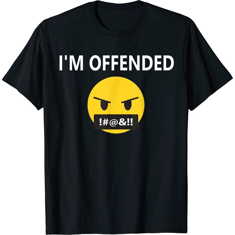 T-shirt I'm Offended pour hommes en noir — T-shirts pour hommes