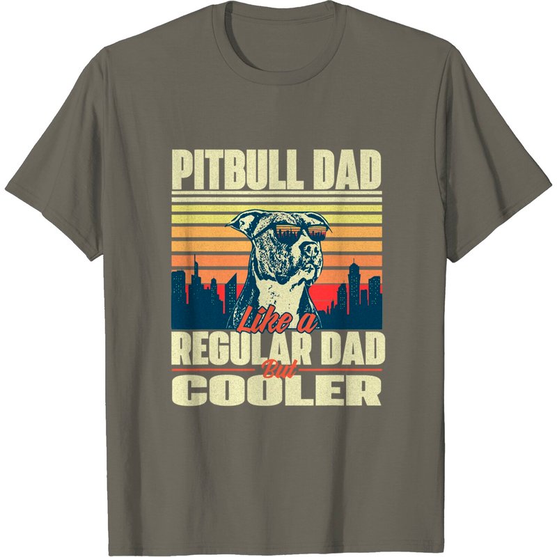 Pitbull Dad Like A Regular Dad T-Shirt for Men — Mens T Shirts