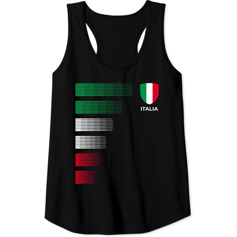 Débardeur de maillot de soccer Italie pour hommes - Noir — T-shirts pour hommes