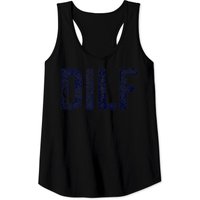 DILF Humor Gag Tank Top for Men - Black