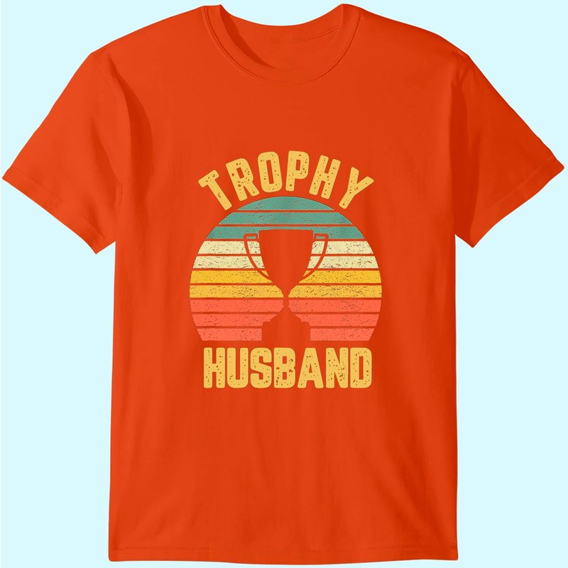 T-Shirt Trophy Husband pour hommes en noir