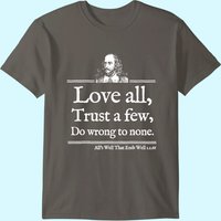 T-Shirt Citation Shakespeare Love All pour Hommes