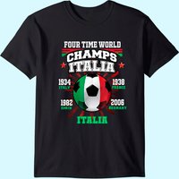 T-shirt de football Italie avec années de Coupe pour hommes