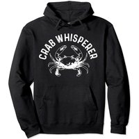 Hoodie Pullover Crab Whisperer pour Unisexe en Noir
