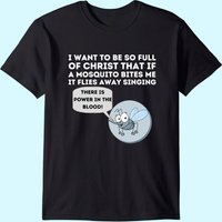 Mosquito Joke T-Shirt for Men in Black