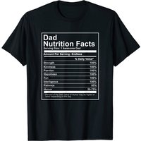 Dad Nutrition Facts Shirt for Men