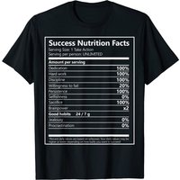 Success Nutrition Facts Entrepreneur Motivation T-Shirt for Men — Mens T Shirts