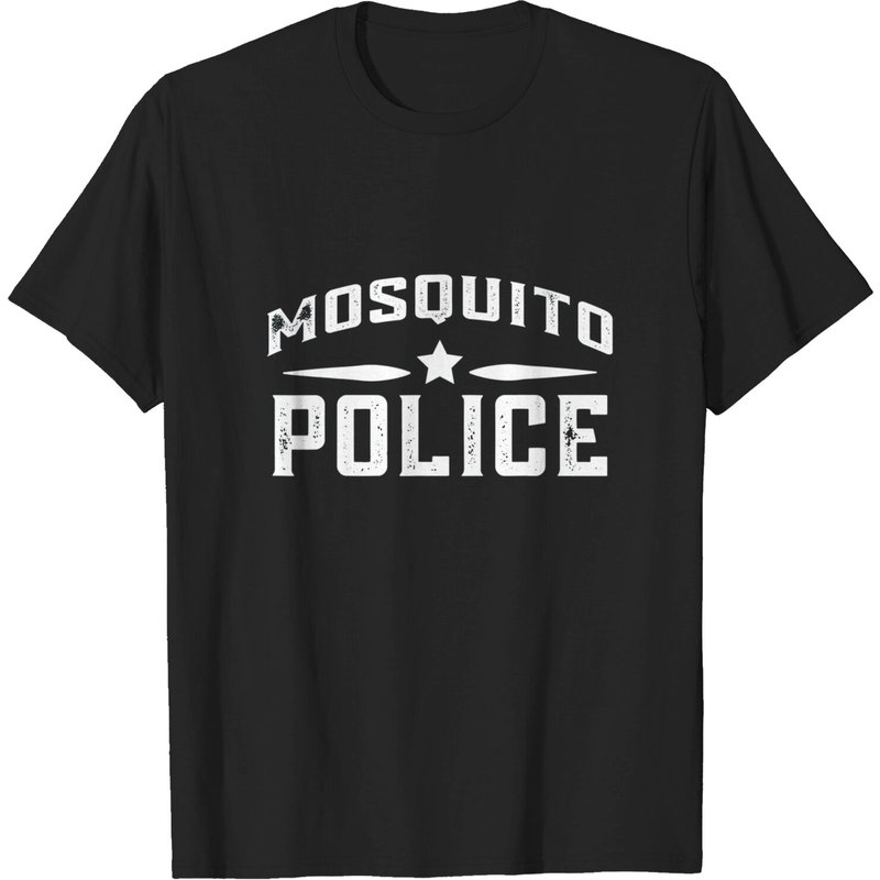 Mosquito Police Men's T-Shirt in Black — Mens T Shirts