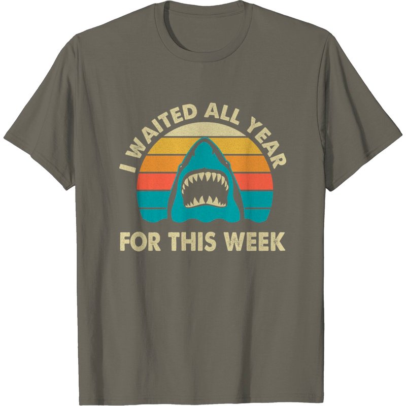 I Waited All Year For This Week - Shark T-Shirt for Men