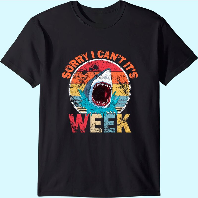 Sorry I Can't It's Shark Week Men's T-Shirt — Mens T Shirts
