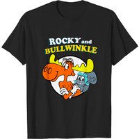 T-shirt pour hommes Rocky et Bullwinkle en noir