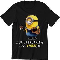 T-shirt Stuart Minion pour hommes en noir
