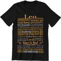T-shirt Zodiac Leo Great Kisser pour hommes en noir — T-shirts pour hommes