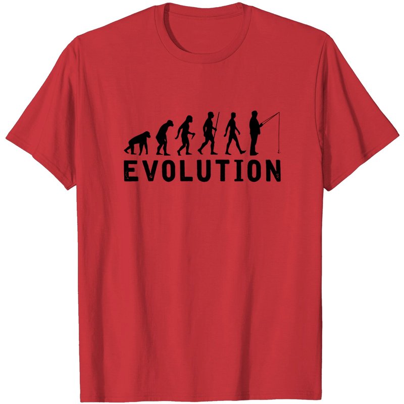 T-Shirts Évolution de la Pêche pour Hommes en Noir — T-shirts pour hommes