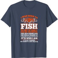 T-Shirt pour hommes I Was Born To Fish — T-shirts pour hommes